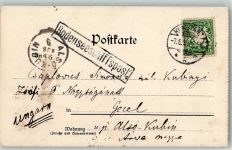 Kastenstempel: Bodenschiffspost Stempel: Konstanz 7.8.1899 Bodenseeschiffspoststempel Gebrauchsspuren