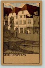 8700 Leoben Gebrauchsspuren Hauptplatz sign. Miller