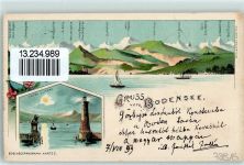 Kastenstempel: Bodenschiffspost Stempel: Konstanz 7.8.1899 Bodenseeschiffspoststempel Gebrauchsspuren