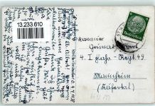 66640 W6698 Baltersweiler , Saar Gebrauchsspuren Bäckerei Kolonialwarenhandlung von Peter Meier