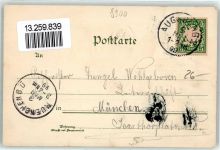 86150 W8900 Augsburg , Bay 1899 Lithographie Schloss Wöllenburg Theater Hotel `s Mohren u. Fuggerhaus Justizpalast Herculesbrunnen Ottmar Zieher