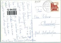 94505 W8351 Edenstetten FOTO KEINE AK Bauernhaus Wäscheleine Terrasse Ort handschriftlich