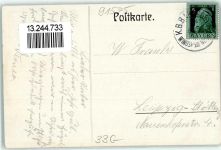 91472 W8531 Ipsheim Künstlerkarte Ferienheim Schloß Hoheneck Bayerischer Bahnpoststempel sign