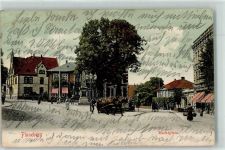 25421 W2080 Pinneberg 1905 - Marktplatz Pferdefuhrwerk Denkmal Kutsche