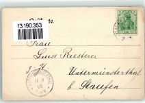 77880 W7591 Obersasbach 1905 Gebrauchsspuren Hotel zum neuen Erlenbad