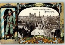 86150 W8900 Augsburg , Bay 1914 - Garnison Wachhaus Soldat