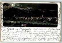 83022 W8200 Rosenheim , Oberbay Lithographie / Mondschein Der Inn