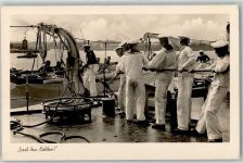 Fiert den Kutter - Marinekutter zur Ausbildung Marine WK II 1941 Foto AK