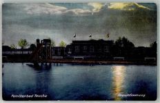 04425 O7127 Taucha b Leipzig 1921 Mondschein Schwimmbad
