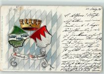 91522 W8800 Ansbach , Mittelfr 1899 Künstlerkarte Wappen sign. E. Rheude