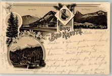 Kreuth Bad 1896 Lithographie