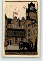 32756 W4930 Detmold Künstlersteindruck Kurfürstliches Schloß
