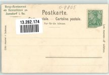 O8805 Kurort Jonsdorf Lausitzer Gebirge Nonnenfelsen Restaurant sign. P.P. Verlag Schwenke Berggesicht 1899 Lithographie / Künstlerkarte