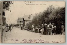 14910 Blonville-sur-Mer 1904 Foto AK Marktszene
