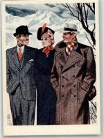 Kleider machen Leute für Herbst und Winter Mode 1955 Künstlerkarte