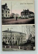 09575 O9394 Eppendorf 1908 - Schule, Straßenpartie, gute Erhaltung AK