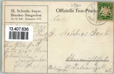 W8960 Kempten (Allgäu) Bundes Sängerfest 1910 , sign Annen AK Sängerfest Künstlerkarte
