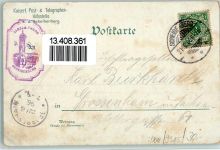 09481 O9315 Scheibenberg 1896 Lithographie Carola Aussichtsturm Stempel AK