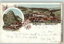 94239 W8375 Gotteszell 1899 Lithographie Früheres Kloster Gotteszell
