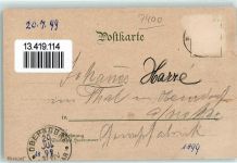 72070 W7400 Bebenhausen , Württ 1899 Lithographie