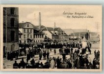 Libau Liepaja 1915 Foto AK Marineschiffspost Hafenplatz
