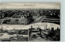 44623 W4690 Herne , Westf 1915 - Hafen Bergbau Zeche Shamrock AK