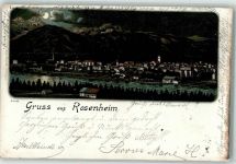 83022 W8200 Rosenheim , Oberbay 1898 Lithographie / Mondschein