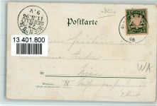 83483 W8242 Bischofswiesen 1896 Lithographie Mondbeleuchtung, Hotel Hallthurm AK
