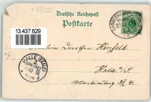 06556 O4730 Artern /Unstrut 1896 Gebrauchsspuren Kirche Markt Bahnpoststempel Zug 71 Lithographie