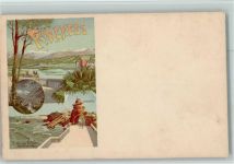 64200 Biarritz Lithographie / Künstlerkarte sign. Hugo S. Alesi