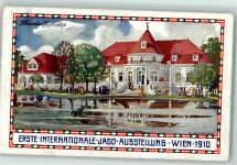 Wien 1. Bezirk, Innere Stadt Deutsches Jagdschloss sign. Kalmsteiner AK Jagdausstellung 1910 Künstlerkarte
