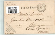 Pernambuco 1903 Foto AK Leuchtturm Briefmarke bildseitig