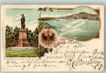 57000 Metz 1900 Lithographie Denkmal Prinz Friedrich Karl Veste