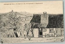 79669 W7863 Gresgen Gebrauchsspuren Rümmelisbühl u. Alpenblick Künstlerkarte