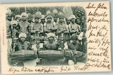 Colombo 1901 Foto AK Tracht Devil Cancers Ort lt. Stempel