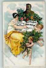 Dunlop Pneumatik Erfinder AK Werbung Auto Lithographie