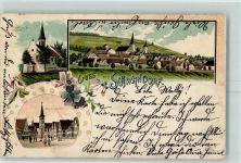 92421 W8460 Schwandorf , Bay 1899 Lithographie Kreuzberg-Kirche Marktplatz