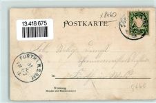 92421 W8460 Schwandorf , Bay 1899 Lithographie Kreuzberg-Kirche Marktplatz