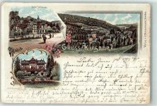01773 O8242 Kipsdorf 1901 Lithographie Hotel Tellkoppe