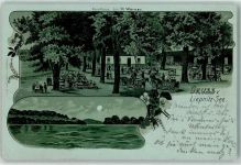 16348 O1292 Wandlitz 1903 Lithographie / Mondschein Liepnitz See Gasthaus Forsthaus