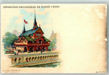 Exposition Universelle Paris Pavillon de la Norvege Motiv Norwegen 1900 Lithographie