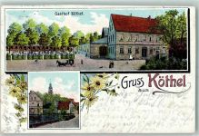 08393 O9611 Köthel 1911 Lithographie Gasthaus