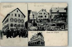 72202 W7270 Nagold - Gasthaus Zum Hirsch Einsturz Trümmer