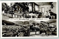 77889 W7596 Seebach , Baden - Hotel-Gasthaus Hornisgrinde-Löwen Gastraum Balkon