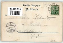 79395 W7844 Neuenburg am Rhein 1900 Lithographie Gasthaus zum Hirschen Schiff u. Eisenbahnbrücke