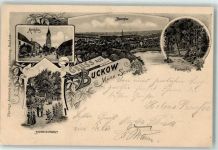 15377 O1276 Buckow , Märkische Schweiz 1901 Lithographie Marktplatz Gasthaus Schweizerhaus Poetensteig