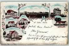 35325 W6315 Mücke 1898 Lithographie Bahnhof Postgebäude Schumann Baist Reitz alte Mücke
