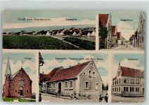 34626 W3579 Neukirchen , Knüllgeb Gebrauchsspuren Hauptstraße Kirche Zahnatelier Friseurgeschäft Peter Kafitz Schulhaus