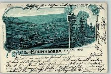 08248 O9650 Brunndöbra Lithographie Schneckenstein
