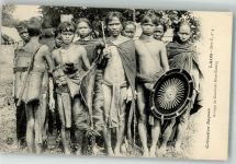 Vientiane 1908 - Tracht Groupe de Guerriers Khas-Kaseng